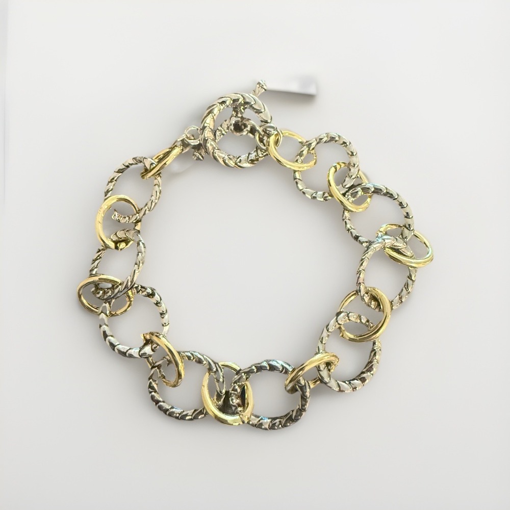 Women Men Silver Plated and gold PlatedOval Chain‎ Bracelet Brand Jewelry